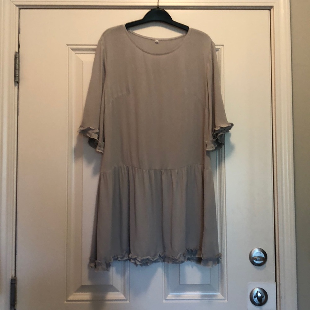 Dress, shirt sleeve, Grey blue